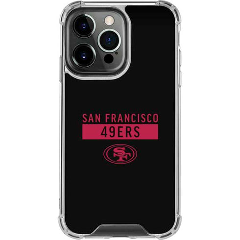 NFL San Francisco 49ers Black Performance Series iPhone 15 Pro Clear Case